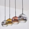 Ripoll Hanglamp, Kogellampje, Hanglamp Chroom, Goud, Duidelijk, Koperkleurig, Rookkleurig, 4-lichts
