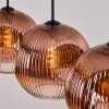 Ripoll Hanglamp, Kogellampje, Hanglamp Duidelijk, Koperkleurig, 4-lichts