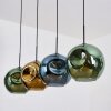Ripoll Hanglamp, Kogellampje, Hanglamp Blauw, Goud, Groen, 4-lichts