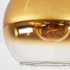 Koyoto Plafondlamp, Kogellampje 25 cm Goud, Duidelijk, 1-licht