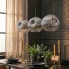 Ripoll Hanglamp, Kogellampje, Hanglamp Chroom, Rookkleurig, 3-lichts