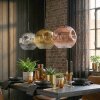 Ripoll Hanglamp, Kogellampje, Hanglamp Chroom, Goud, Duidelijk, Koperkleurig, Rookkleurig, 3-lichts