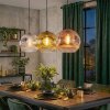 Ripoll Hanglamp, Kogellampje, Hanglamp Chroom, Goud, Duidelijk, Koperkleurig, Rookkleurig, 3-lichts