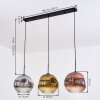 Ripoll Hanglamp, Kogellampje, Hanglamp Chroom, Goud, Duidelijk, Koperkleurig, Rookkleurig, 3-lichts