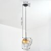 Ripoll Hanglamp, Hanglamp Amber, Duidelijk, 1-licht