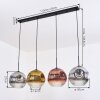 Ripoll Hanglamp, Kogellampje, Hanglamp Chroom, Goud, Duidelijk, Koperkleurig, Rookkleurig, 4-lichts