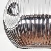 Ripoll Plafondlamp, Kogellampje Chroom, Duidelijk, Rookkleurig, 1-licht