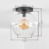 Koyoto Plafondlamp, Kogellampje 30 cm Duidelijk, 1-licht