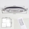 Lidor Plafondlamp LED Antraciet, Grijs, Zwart, 1-licht, Afstandsbediening