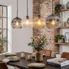 Ripoll Hanglamp, Kogellampje, Hanglamp Amber, Duidelijk, Rookkleurig, 4-lichts