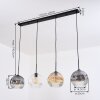 Ripoll Hanglamp, Kogellampje, Hanglamp Amber, Duidelijk, Rookkleurig, 4-lichts