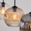Ripoll Hanglamp, Kogellampje, Hanglamp Amber, Duidelijk, Rookkleurig, 4-lichts