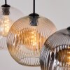 Ripoll Hanglamp, Kogellampje, Hanglamp Amber, Duidelijk, Rookkleurig, 4-lichts