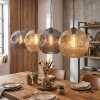Ripoll Hanglamp, Kogellampje, Hanglamp Amber, Rookkleurig, 4-lichts