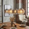 Ripoll Hanglamp, Kogellampje, Hanglamp Amber, Duidelijk, Rookkleurig, 4-lichts