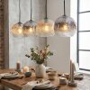 Ripoll Hanglamp, Kogellampje, Hanglamp Amber, Duidelijk, Rookkleurig, 4-lichts