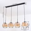 Ripoll Hanglamp, Kogellampje, Hanglamp Amber, Duidelijk, 4-lichts