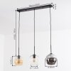 Koyoto Hanglamp, Kogellampje, Hanglamp Amber, Chroom, Duidelijk, Rookkleurig, 3-lichts