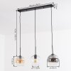 Koyoto Hanglamp, Kogellampje, Hanglamp Amber, Duidelijk, Rookkleurig, 3-lichts