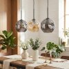 Koyoto Hanglamp, Kogellampje, Hanglamp Amber, Rookkleurig, 3-lichts