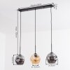Koyoto Hanglamp, Kogellampje, Hanglamp Amber, Rookkleurig, 3-lichts