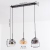Ripoll Hanglamp, Kogellampje, Hanglamp Amber, Duidelijk, Rookkleurig, 3-lichts