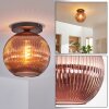 Koyoto Plafondlamp, Kogellampje 30 cm Koperkleurig, 1-licht