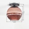 Koyoto Plafondlamp, Kogellampje 30 cm Koperkleurig, 1-licht