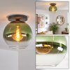 Koyoto Plafondlamp, Kogellampje 30 cm Groen, Duidelijk, 1-licht