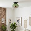 Koyoto Plafondlamp, Kogellampje 30 cm Groen, Duidelijk, 1-licht