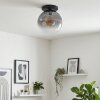 Koyoto Plafondlamp, Kogellampje 30 cm Duidelijk, Rookkleurig, 1-licht