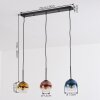 Koyoto Hanglamp, Kogellampje, Hanglamp Blauw, Goud, Duidelijk, Koperkleurig, 3-lichts