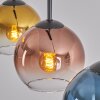 Koyoto Hanglamp, Kogellampje, Hanglamp Blauw, Goud, Duidelijk, Koperkleurig, 3-lichts