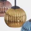 Koyoto Hanglamp, Kogellampje, Hanglamp Blauw, Goud, Koperkleurig, 3-lichts
