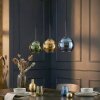 Koyoto Hanglamp, Kogellampje, Hanglamp Blauw, Goud, Groen, 3-lichts