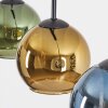 Koyoto Hanglamp, Kogellampje, Hanglamp Blauw, Goud, Groen, 3-lichts