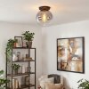 Koyoto Plafondlamp, Kogellampje 30 cm Duidelijk, Rookkleurig, 1-licht