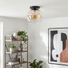Koyoto Plafondlamp, Kogellampje 30 cm Amber, Duidelijk, 1-licht