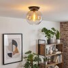 Koyoto Plafondlamp, Kogellampje 30 cm Amber, Duidelijk, 1-licht