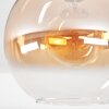 Koyoto Plafondlamp, Kogellampje 30 cm Amber, Duidelijk, 1-licht