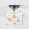 Koyoto Plafondlamp, Kogellampje 30 cm Duidelijk, 1-licht