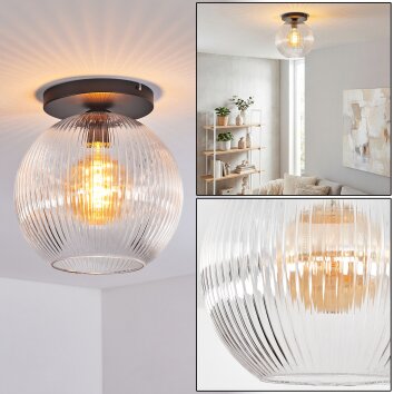 Koyoto Plafondlamp, Kogellampje 30 cm Duidelijk, 1-licht