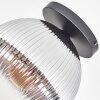 Koyoto Plafondlamp, Kogellampje 30 cm Duidelijk, Rookkleurig, 1-licht
