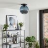 Koyoto Plafondlamp, Kogellampje 30 cm Blauw, 1-licht