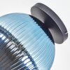 Koyoto Plafondlamp, Kogellampje 30 cm Blauw, 1-licht