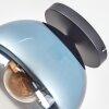 Koyoto Plafondlamp, Kogellampje 30 cm Blauw, Duidelijk, 1-licht