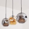 Ripoll Hanglamp, Kogellampje, Hanglamp Amber, Rookkleurig, 3-lichts