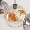 Ripoll Hanglamp, Kogellampje, Hanglamp Amber, Duidelijk, Rookkleurig, 3-lichts