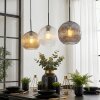 Ripoll Hanglamp, Kogellampje, Hanglamp Amber, Duidelijk, Rookkleurig, 3-lichts