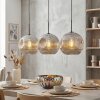 Ripoll Hanglamp, Kogellampje, Hanglamp Chroom, Rookkleurig, 3-lichts